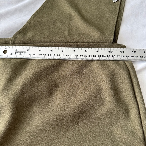 Pretty Little Thing Women's One Shoulder Pencil Dress Olive Green 4 Cocktail - Picture 8 of 11